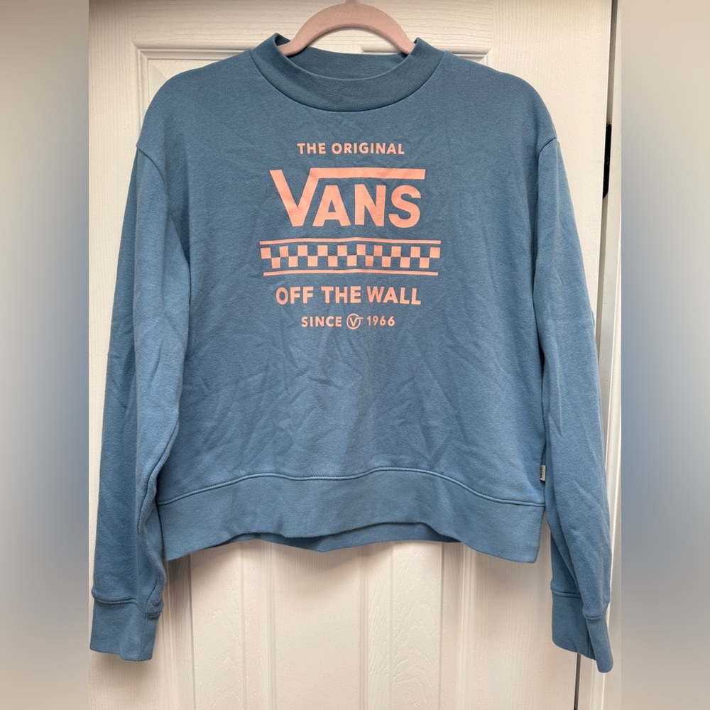 Vans Blue and Pink Crew Neck Sweater